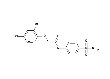 N-[4-(aminosulfonyl)phenyl]-2-(2-bromo-4-chlorophenoxy)acetamide