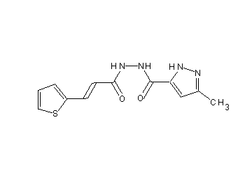 3-methyl-N'-[3-(2-thienyl)acryloyl]-1H-pyrazole-5-carbohydrazide