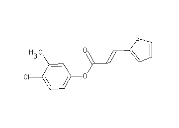 4-chloro-3-methylphenyl 3-(2-thienyl)acrylate