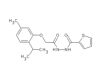 N'-[2-(2-isopropyl-5-methylphenoxy)acetyl]-2-thiophenecarbohydrazide - Click Image to Close