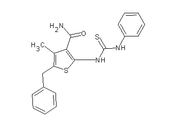 2-[(anilinocarbonothioyl)amino]-5-benzyl-4-methyl-3-thiophenecarboxamide - Click Image to Close