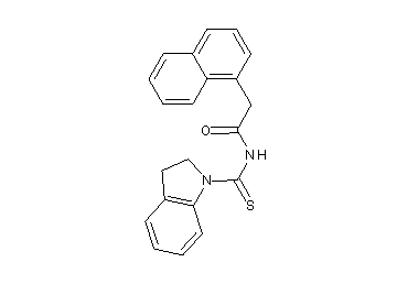 N-(2,3-dihydro-1H-indol-1-ylcarbonothioyl)-2-(1-naphthyl)acetamide - Click Image to Close