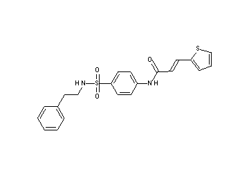 N-(4-{[(2-phenylethyl)amino]sulfonyl}phenyl)-3-(2-thienyl)acrylamide