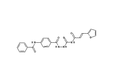 N-(4-{[2-({[3-(2-thienyl)acryloyl]amino}carbonothioyl)hydrazino]carbonyl}phenyl)benzamide - Click Image to Close