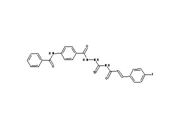 N-(4-{[2-({[3-(4-fluorophenyl)acryloyl]amino}carbonothioyl)hydrazino]carbonyl}phenyl)benzamide