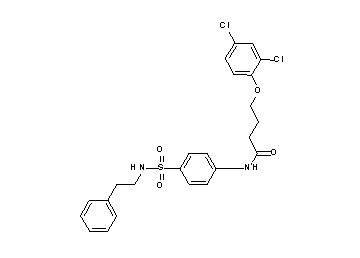 4-(2,4-dichlorophenoxy)-N-(4-{[(2-phenylethyl)amino]sulfonyl}phenyl)butanamide - Click Image to Close