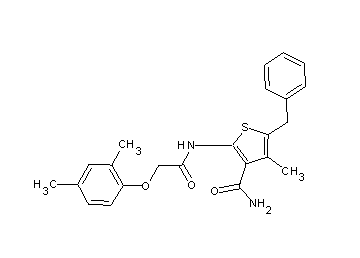 5-benzyl-2-{[(2,4-dimethylphenoxy)acetyl]amino}-4-methyl-3-thiophenecarboxamide - Click Image to Close
