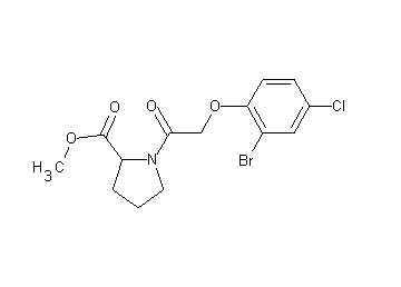 methyl 1-[(2-bromo-4-chlorophenoxy)acetyl]prolinate