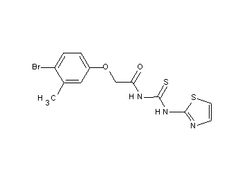 2-(4-bromo-3-methylphenoxy)-N-[(1,3-thiazol-2-ylamino)carbonothioyl]acetamide