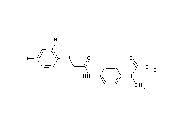 N-{4-[acetyl(methyl)amino]phenyl}-2-(2-bromo-4-chlorophenoxy)acetamide