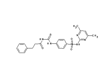 N-{[(4-{[(4,6-dimethyl-2-pyrimidinyl)amino]sulfonyl}phenyl)amino]carbonothioyl}-3-phenylpropanamide