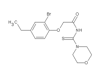 2-(2-bromo-4-ethylphenoxy)-N-(4-morpholinylcarbonothioyl)acetamide - Click Image to Close