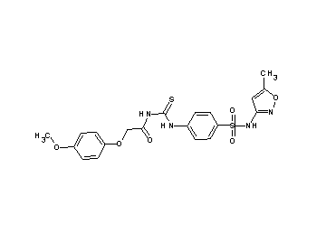 2-(4-methoxyphenoxy)-N-{[(4-{[(5-methyl-3-isoxazolyl)amino]sulfonyl}phenyl)amino]carbonothioyl}acetamide - Click Image to Close