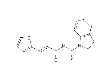 N-(2,3-dihydro-1H-indol-1-ylcarbonothioyl)-3-(2-thienyl)acrylamide
