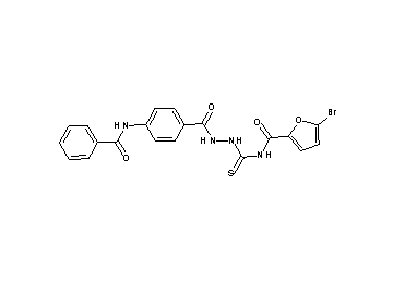N-({2-[4-(benzoylamino)benzoyl]hydrazino}carbonothioyl)-5-bromo-2-furamide - Click Image to Close