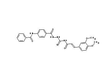 N-(4-{[2-({[3-(3,4-dimethoxyphenyl)acryloyl]amino}carbonothioyl)hydrazino]carbonyl}phenyl)benzamide - Click Image to Close