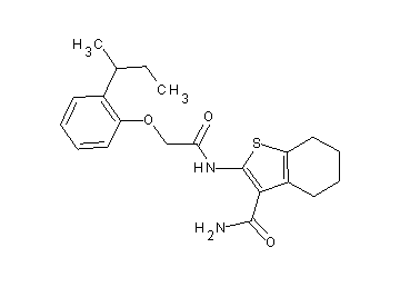 2-{[(2-sec-butylphenoxy)acetyl]amino}-4,5,6,7-tetrahydro-1-benzothiophene-3-carboxamide