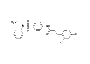 2-(2,4-dichlorophenoxy)-N-(4-{[ethyl(phenyl)amino]sulfonyl}phenyl)acetamide - Click Image to Close