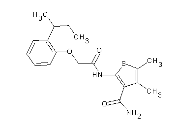 2-{[(2-sec-butylphenoxy)acetyl]amino}-4,5-dimethyl-3-thiophenecarboxamide