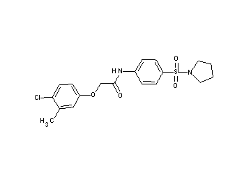 2-(4-chloro-3-methylphenoxy)-N-[4-(1-pyrrolidinylsulfonyl)phenyl]acetamide - Click Image to Close