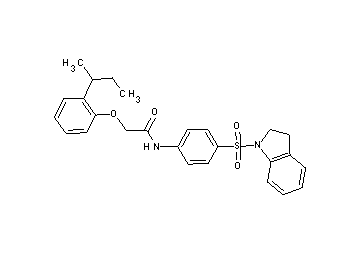2-(2-sec-butylphenoxy)-N-[4-(2,3-dihydro-1H-indol-1-ylsulfonyl)phenyl]acetamide