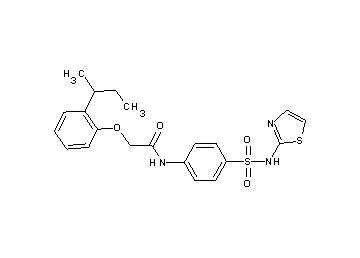 2-(2-sec-butylphenoxy)-N-{4-[(1,3-thiazol-2-ylamino)sulfonyl]phenyl}acetamide
