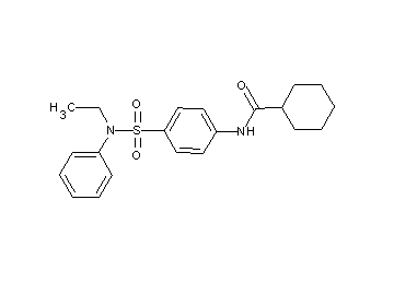 N-(4-{[ethyl(phenyl)amino]sulfonyl}phenyl)cyclohexanecarboxamide