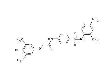 2-(4-chloro-3,5-dimethylphenoxy)-N-(4-{[(2,4-dimethylphenyl)amino]sulfonyl}phenyl)acetamide