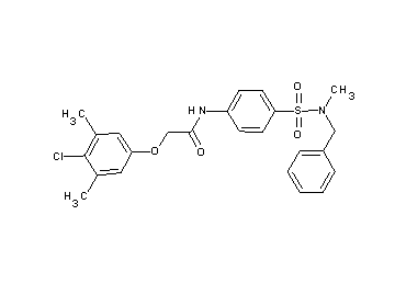 N-(4-{[benzyl(methyl)amino]sulfonyl}phenyl)-2-(4-chloro-3,5-dimethylphenoxy)acetamide