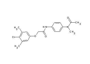 N-{4-[acetyl(methyl)amino]phenyl}-2-(4-chloro-3,5-dimethylphenoxy)acetamide