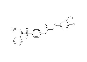 2-(4-chloro-3-methylphenoxy)-N-(4-{[ethyl(phenyl)amino]sulfonyl}phenyl)acetamide