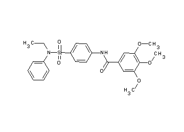 N-(4-{[ethyl(phenyl)amino]sulfonyl}phenyl)-3,4,5-trimethoxybenzamide - Click Image to Close