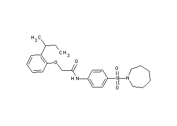 N-[4-(1-azepanylsulfonyl)phenyl]-2-(2-sec-butylphenoxy)acetamide - Click Image to Close