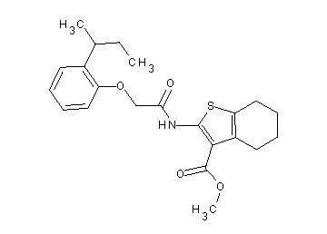 methyl 2-{[(2-sec-butylphenoxy)acetyl]amino}-4,5,6,7-tetrahydro-1-benzothiophene-3-carboxylate - Click Image to Close