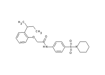 2-(2-sec-butylphenoxy)-N-[4-(1-piperidinylsulfonyl)phenyl]acetamide - Click Image to Close