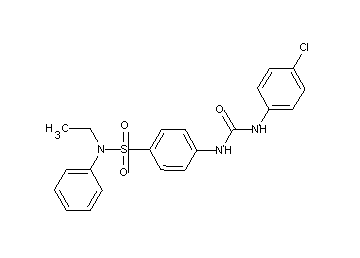 4-({[(4-chlorophenyl)amino]carbonyl}amino)-N-ethyl-N-phenylbenzenesulfonamide