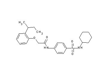 2-(2-sec-butylphenoxy)-N-{4-[(cyclohexylamino)sulfonyl]phenyl}acetamide - Click Image to Close