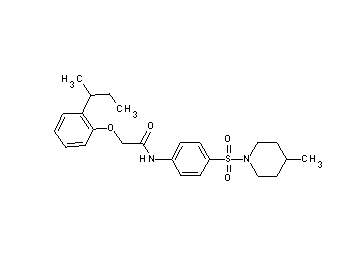 2-(2-sec-butylphenoxy)-N-{4-[(4-methyl-1-piperidinyl)sulfonyl]phenyl}acetamide - Click Image to Close
