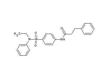 N-(4-{[ethyl(phenyl)amino]sulfonyl}phenyl)-3-phenylpropanamide