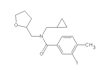 N-(cyclopropylmethyl)-3-iodo-4-methyl-N-(tetrahydro-2-furanylmethyl)benzamide