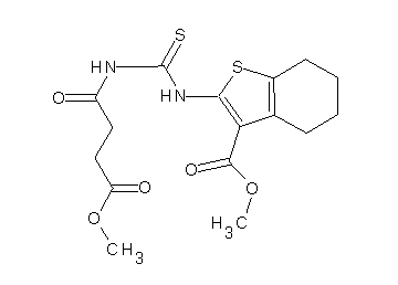 methyl 2-({[(4-methoxy-4-oxobutanoyl)amino]carbonothioyl}amino)-4,5,6,7-tetrahydro-1-benzothiophene-3-carboxylate