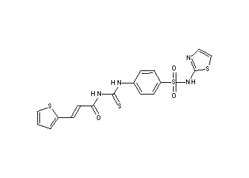 N-[({4-[(1,3-thiazol-2-ylamino)sulfonyl]phenyl}amino)carbonothioyl]-3-(2-thienyl)acrylamide