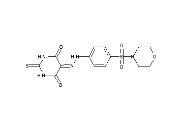5-{[4-(4-morpholinylsulfonyl)phenyl]hydrazono}-2-thioxodihydro-4,6(1H,5H)-pyrimidinedione - Click Image to Close