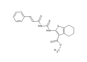 methyl 2-{[(cinnamoylamino)carbonothioyl]amino}-4,5,6,7-tetrahydro-1-benzothiophene-3-carboxylate - Click Image to Close