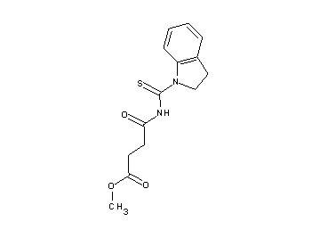 methyl 4-[(2,3-dihydro-1H-indol-1-ylcarbonothioyl)amino]-4-oxobutanoate