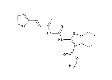 methyl 2-[({[3-(2-furyl)acryloyl]amino}carbonothioyl)amino]-4,5,6,7-tetrahydro-1-benzothiophene-3-carboxylate - Click Image to Close