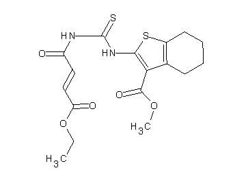 methyl 2-({[(4-ethoxy-4-oxo-2-butenoyl)amino]carbonothioyl}amino)-4,5,6,7-tetrahydro-1-benzothiophene-3-carboxylate