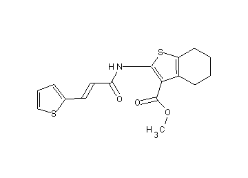 methyl 2-{[3-(2-thienyl)acryloyl]amino}-4,5,6,7-tetrahydro-1-benzothiophene-3-carboxylate - Click Image to Close