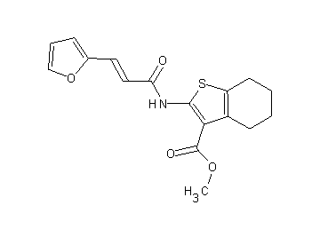 methyl 2-{[3-(2-furyl)acryloyl]amino}-4,5,6,7-tetrahydro-1-benzothiophene-3-carboxylate - Click Image to Close