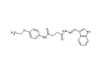 N-(4-ethoxyphenyl)-4-[2-(1H-indol-3-ylmethylene)hydrazino]-4-oxobutanamide - Click Image to Close